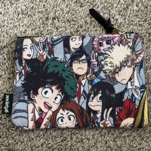 Society6 Anime Characters Carry All 6.5" x 4.5" Iphone Zipper Pouch Bag Clutch